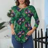 Womens T Shirts 3/4 Sleeve Shirts Solid Color Pullover Summer Spring Tops Blouses