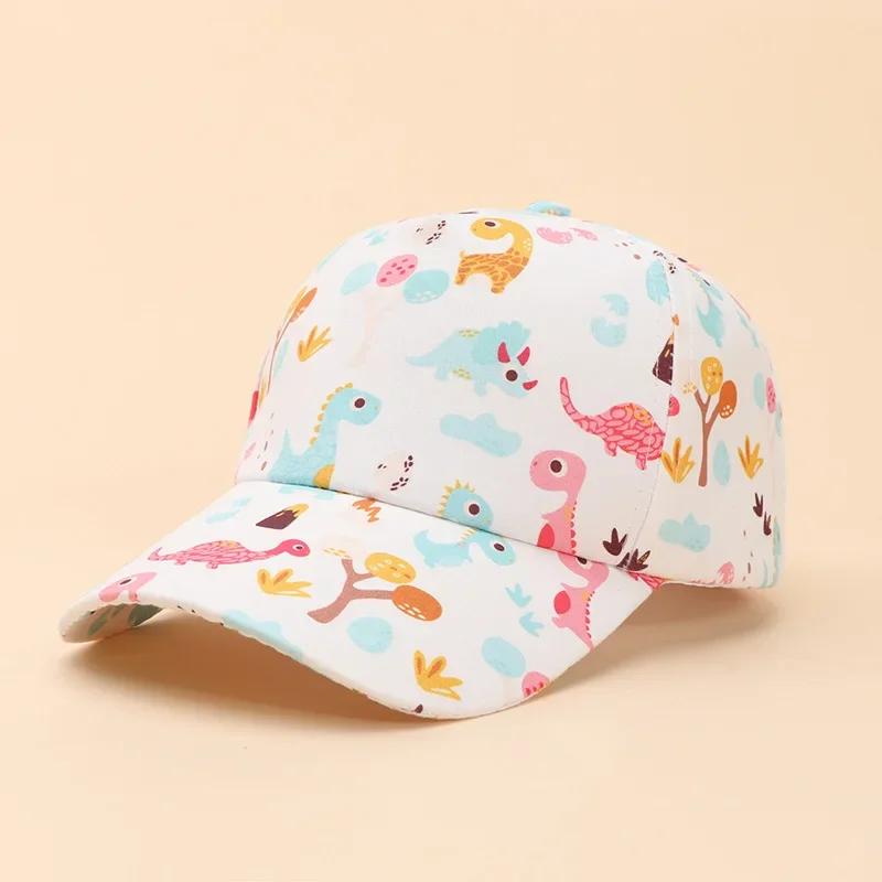 Cute Cartoon Fashion Unicorn Dinosaurs  Baseball Cap for Kids Travel Sunshade Hat for Toddler Spring Summer Children Peak Cap