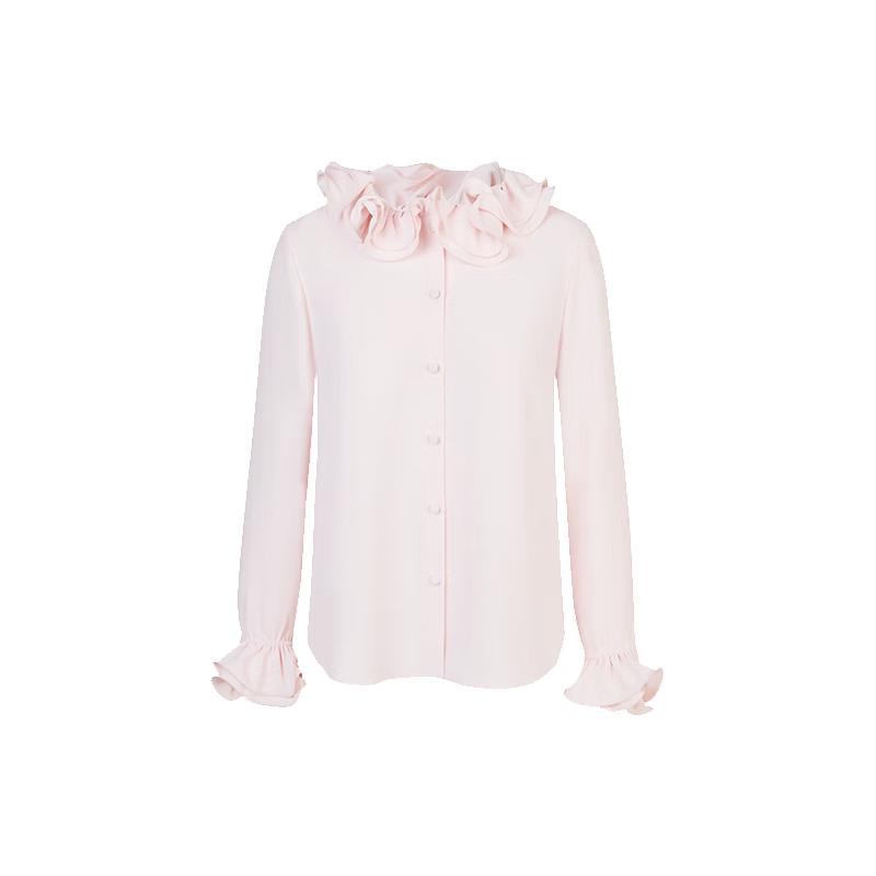 Langzi Double Layer Ruffle Neck Blouse