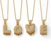 Elegant European-Style Necklace: Women's 26-Letter Diamond-Inlaid Copper Pendant on Titanium Steel Clavicle Chain