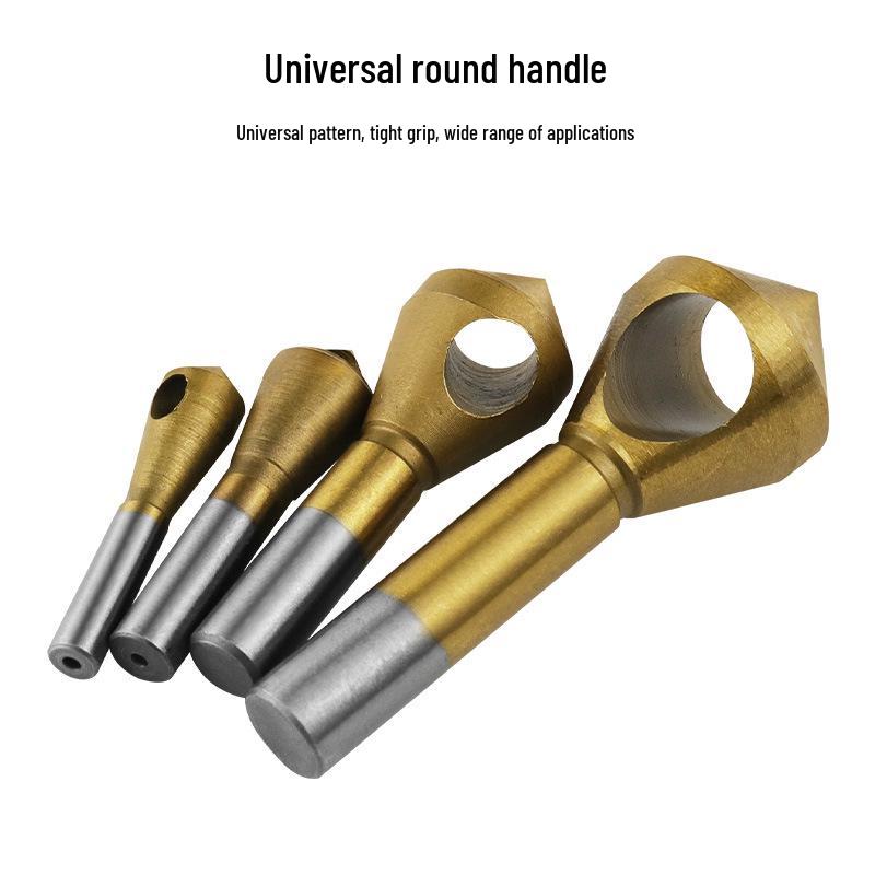 Chamfering & Countersink Drill Tool for Wood & Aluminum - Internal Chip Removal, Tapered Hole & Screw Countersink.