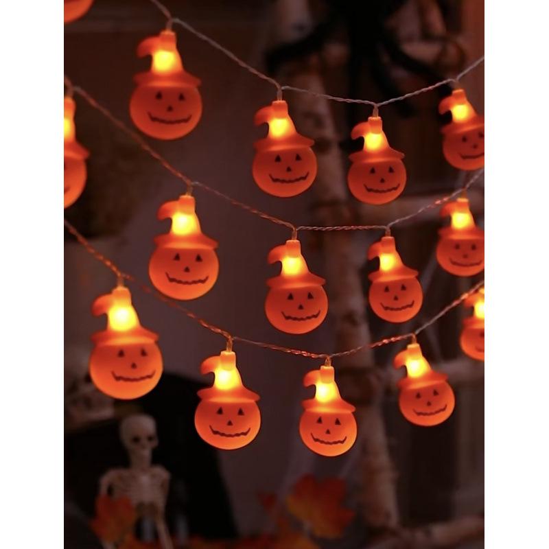 Halloween Outdoor LED Ghost and Pumpkin String Lights for Festive Decoration
