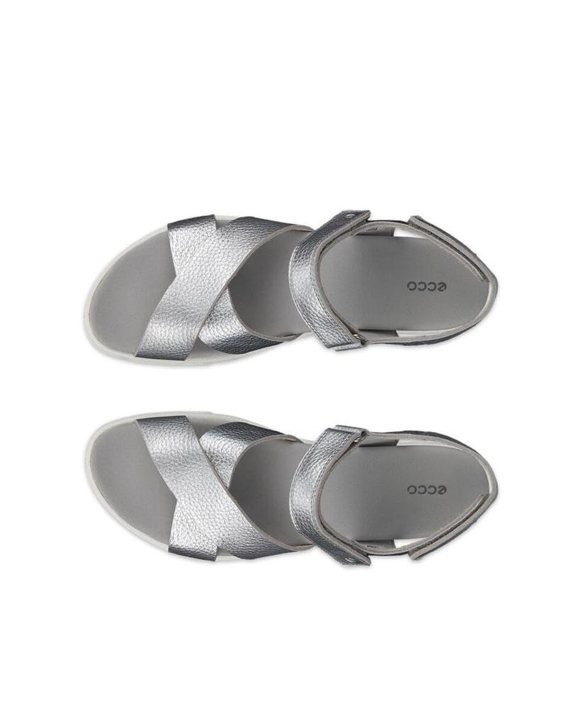 ECCO Damara Damen Sandalen mit flachen Riemen aus echtem Leder, EU39