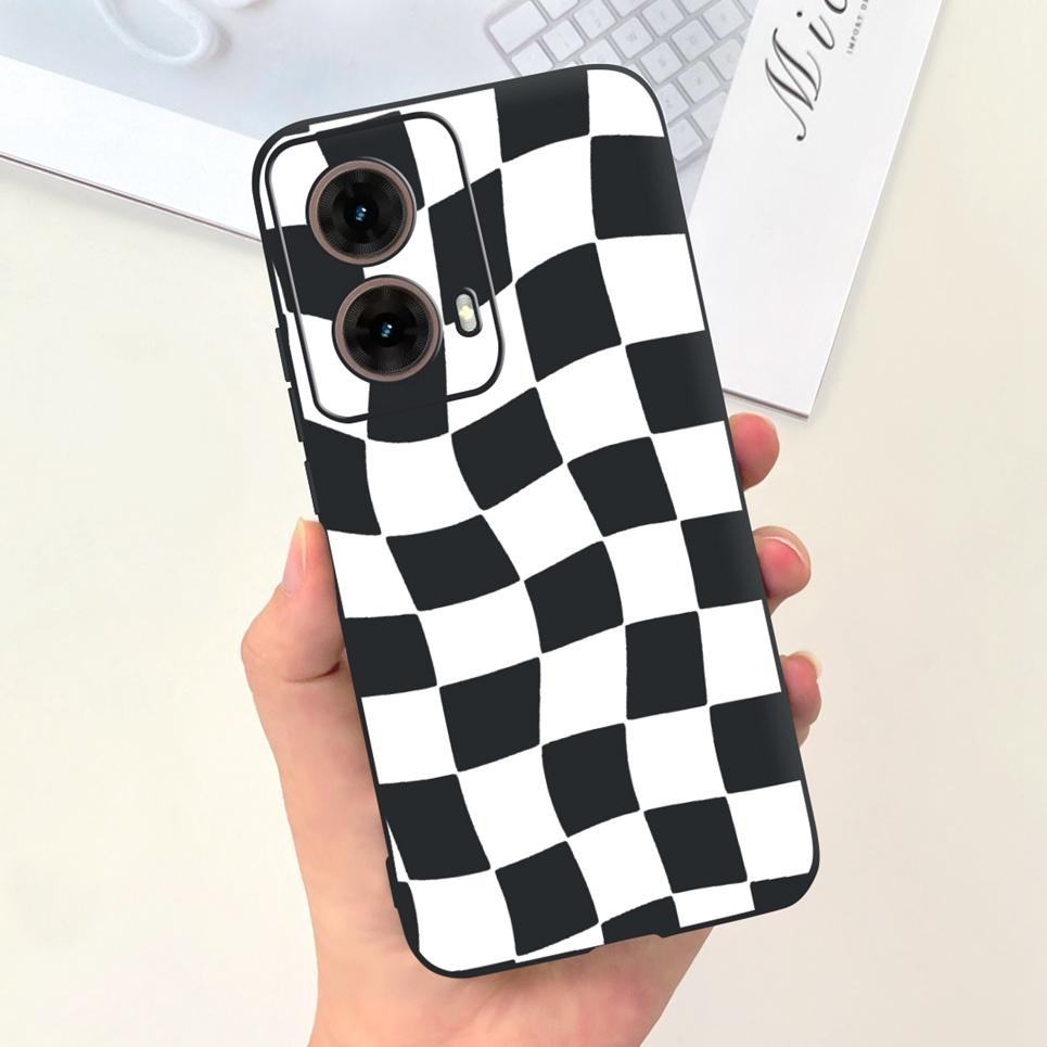 Animals Painting Phone Case For Motorola Moto G85 MotoG85 / Motorola G 85 Back Cover Panda Rabbit Cat Funda Bumper Soft Silicone