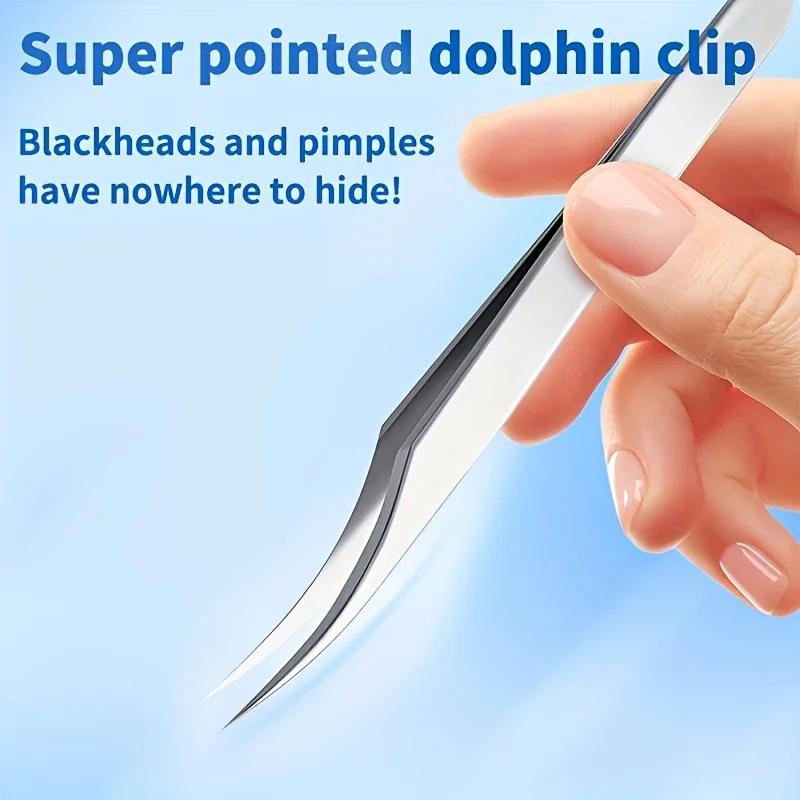 Xiaomi Stainless Steel Precision Tweezers Eyebrow and Blackhead Remover, Suitable for Cleaning All Light Beige Facial Blemishes