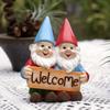 1 Dwarf Holding Welcome Sign Ornament, Creative Garden/home Decoration Ornament, Resin Handicraft