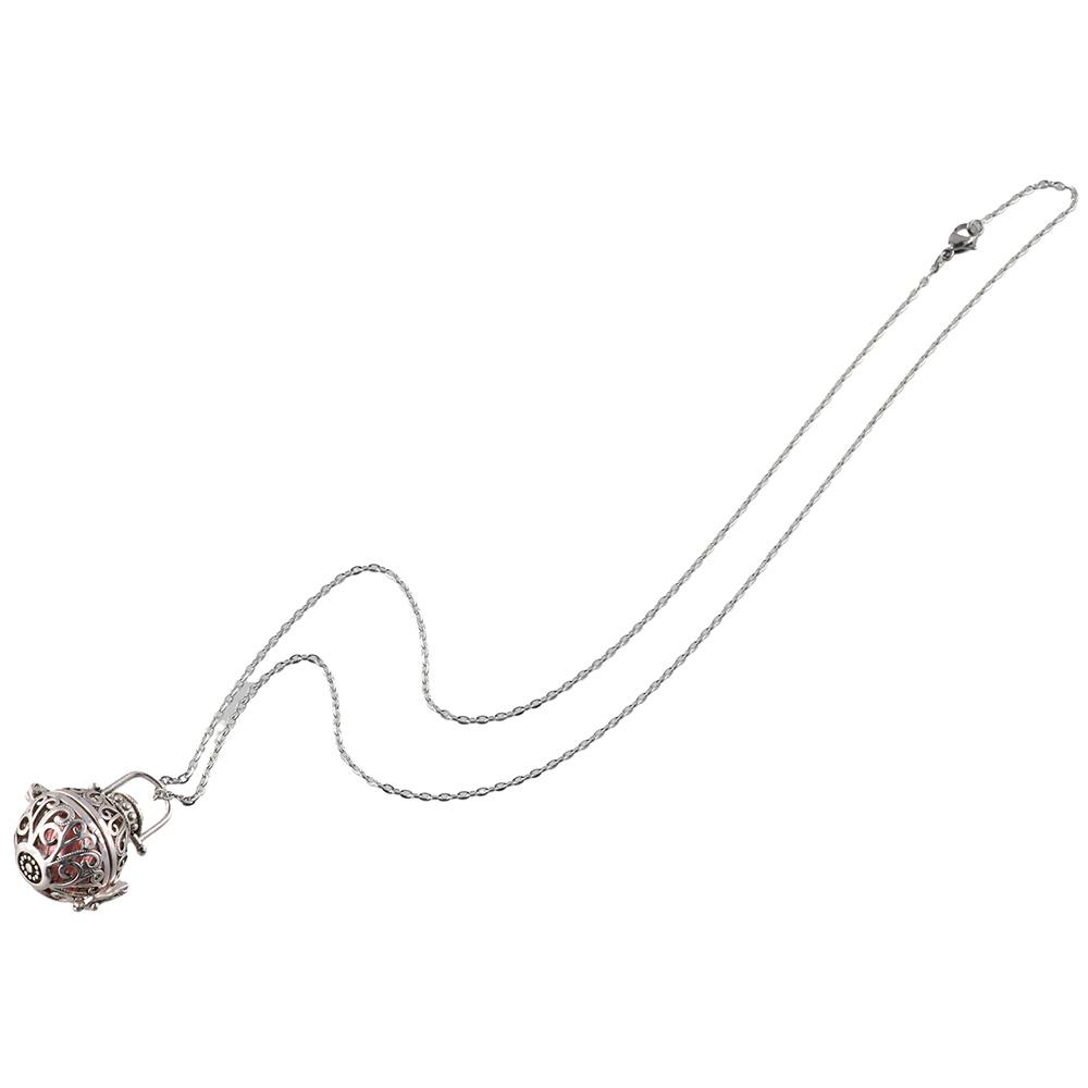 Stainless Steel Bone Ash Pendant Hollow Flower Memorial Locket Pendant  for Human and Pet Ashes