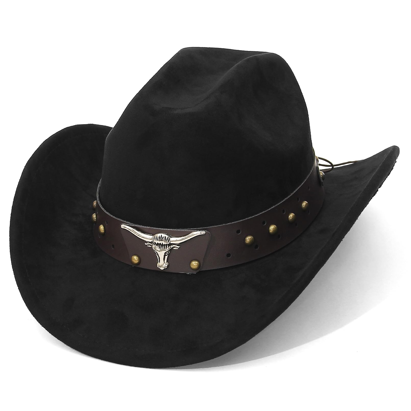 

GEMVIE Ковбойская шляпа с поясом Широкая Стройнящая Десятигаллонная Шляпа Западной Актрисы Черный Мужской Аксессуар, Поля, Ковбойский/Ковбойский Стиль, Унисекс, Лицо, Шляпа, Шляпа,