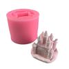 3D Castle Fondant Silicone Mold Cake Decoration Castle House Gypsum Epoxy Candle Handmade Soap Mold