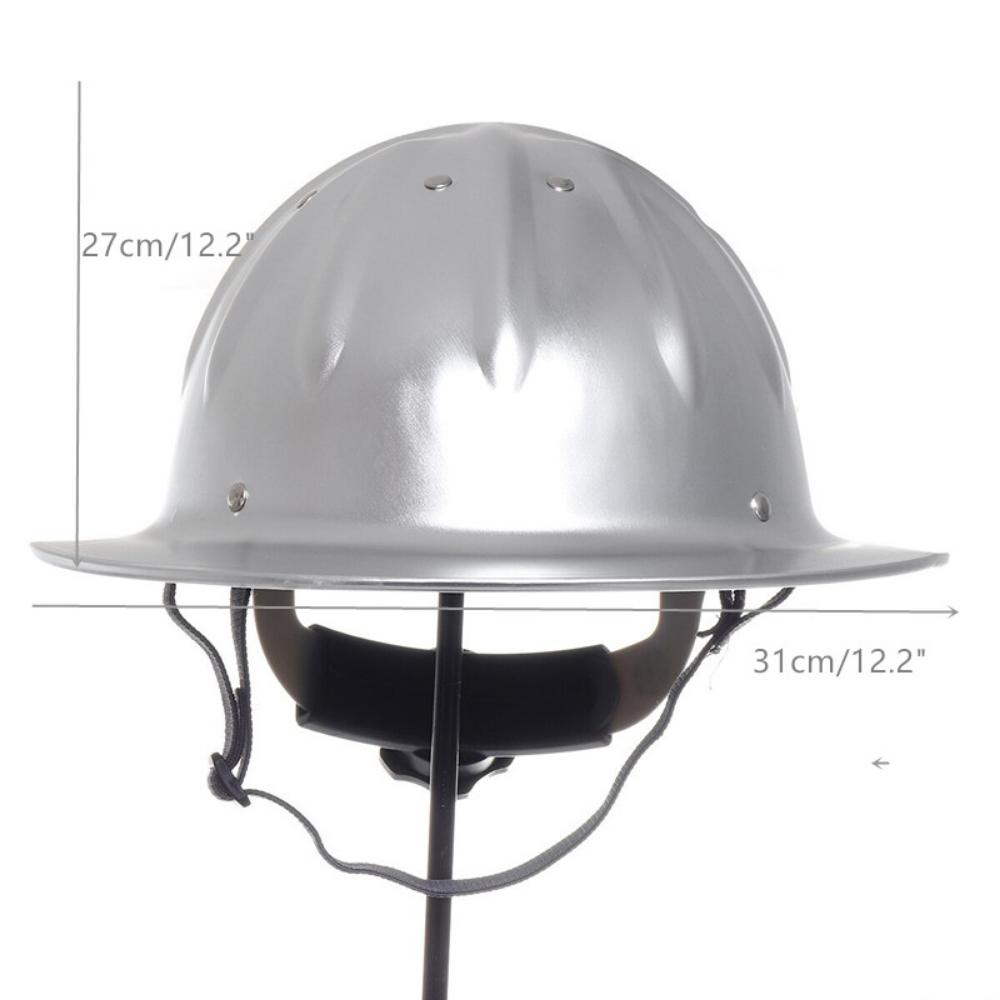 1 Pieza Casco de Seguridad de Aleación de Aluminio Ala Ancha Casco Duro Ligero Alta Resistencia para Construcción Ferrocarril Metalurgia Mina Gorra de Trabajo