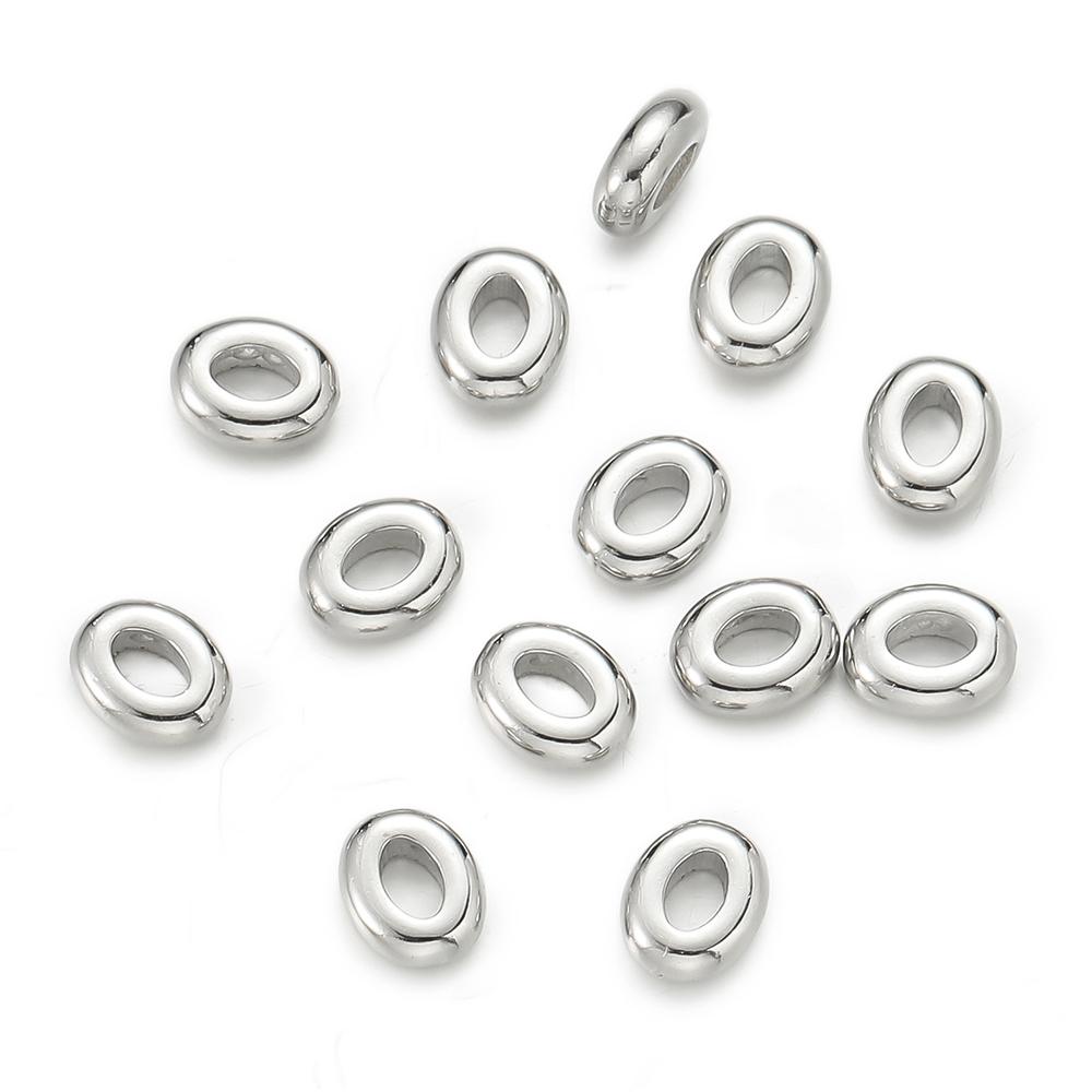 50pcs/lot CCB Spacer Beads Charms Antique Silver Color Spacer Beads Charms Pendants For DIY Bracelets Jewelry Making Accessories
