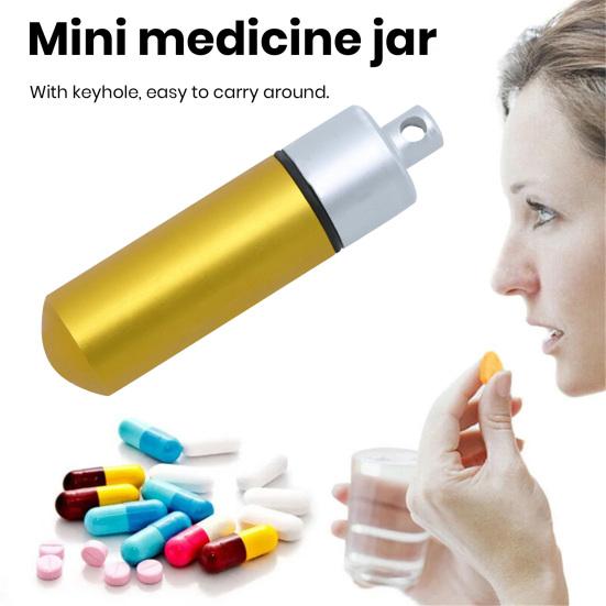 Kleine tragbare Pillendose, wasserabweisend, staubdicht, kompakte Größe, leicht zu tragen, Tabletten-Pillen-Organizer, Aufbewahrungsbehälter