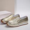 Women Gold Silver Sequin Casual Sneakers Fashion Platform Walking Shoes