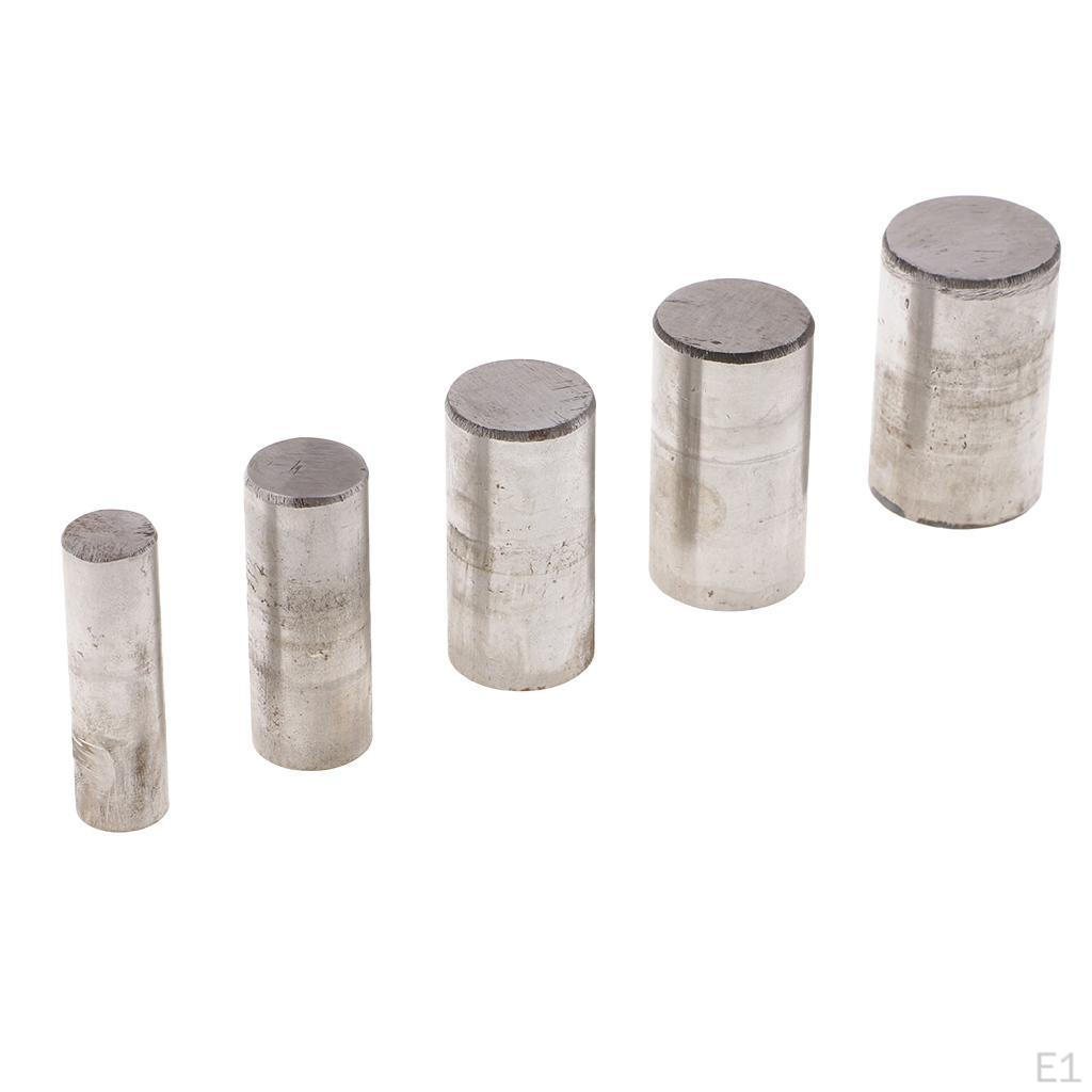 5 / 7 Holes Assorted Size Disc Cutter Set With Round Metal Punches & Block For Jewelry Making