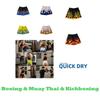 Fire Flame Shorts Pants Boxing Muay Thai Kickboxing Training 3D Print Gym Sport Workout Fitness Unisex Men Women Elastic Waist