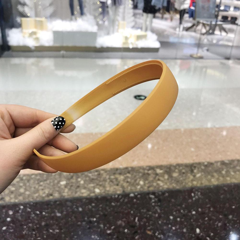 1PC Plastic Fashion Frosted Wide Headband Hair Band Headwear Bezel Hair Accessories For Woman Satin Covered Resin Hairbands