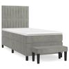 Maison Exclusive - Sommier à lattes de lit et matelas Gris clair 90x200 cm Velours
