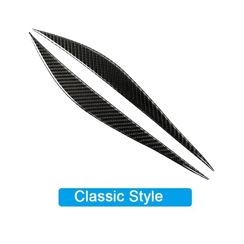 

2 шт., карбоновые передние фары автомобиля, брови, лампа, полосы, декоративные наклейки для BMW 3 серии F30 2013-15, внешние аксессуары Classic Style