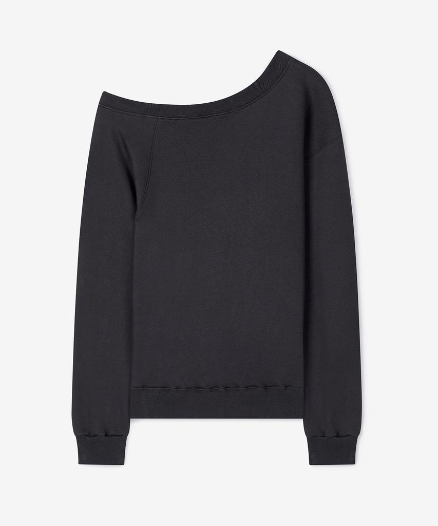 BRIGHTEN Cha Cha Off-Shoulder Sweatshirt Charcoal