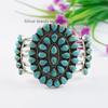 Natural Arizona Turquoise Cuff Bracelet, Turquoise Statement Bracelet, 925 Sterling Silver Bracelet, Gemstone Bangle, Engagement Bracelet