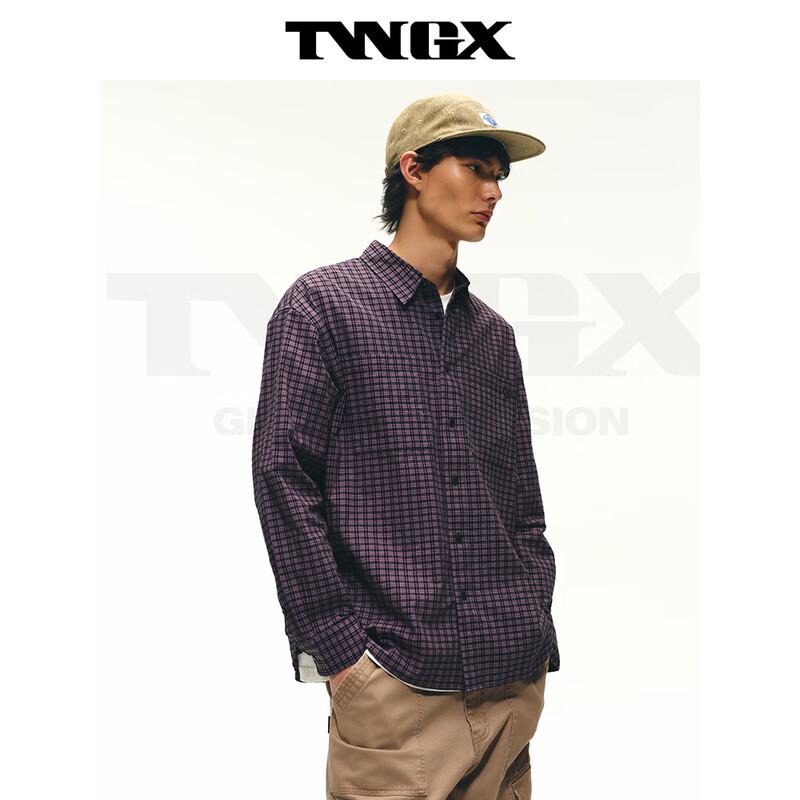 Teenie Weenie Men's Washed Plaid Long-Sleeve Shirt
