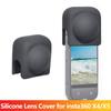 Silicone Lens Cap for Insta360 X4 X5 Dual Lens Protector Cover Anti Scratch Dust Proof Shockproof Case Action Camera Accessories