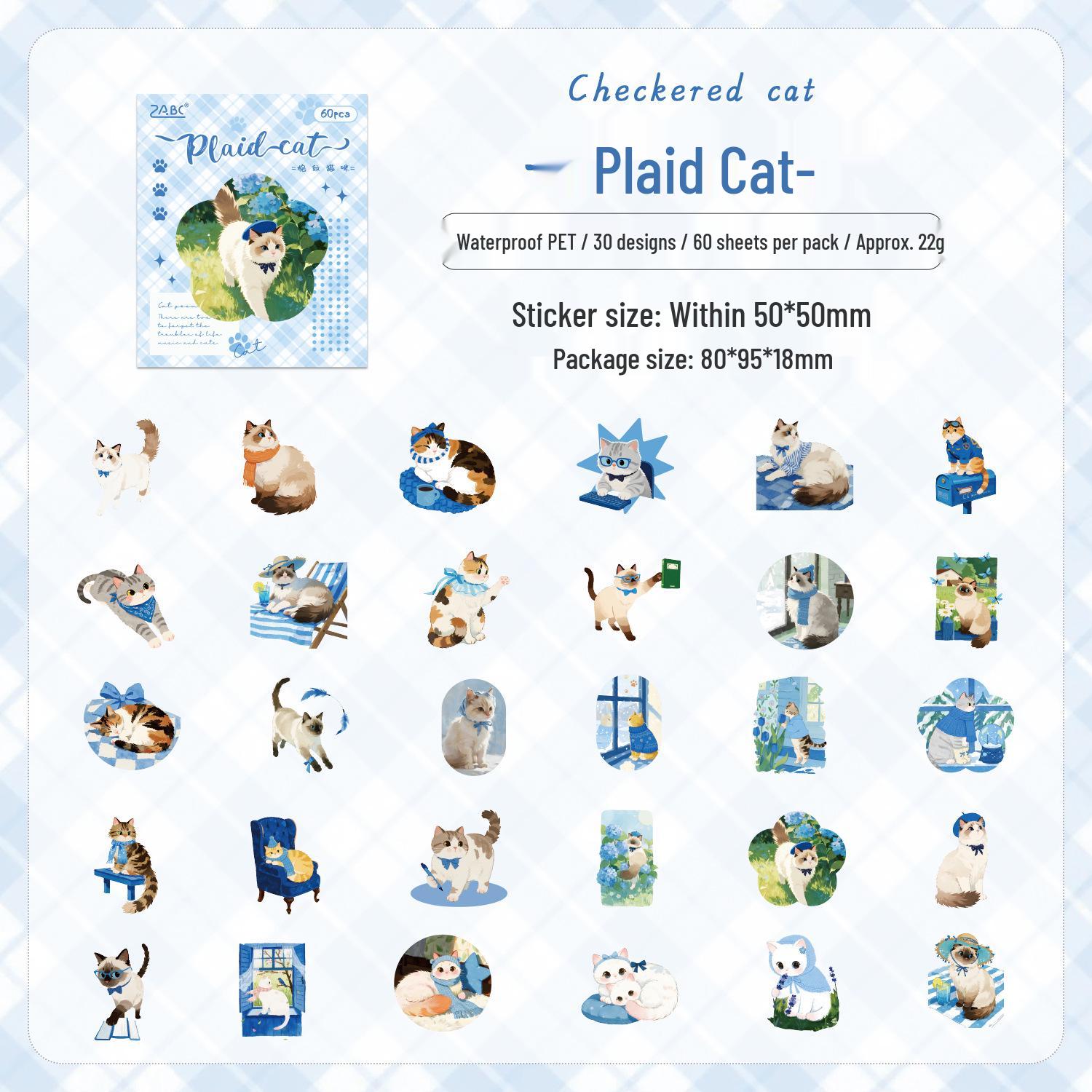 Yuezhen Wenchuang Holiday Kitten Stickers - Cute Pet & Children s Journal Stickers