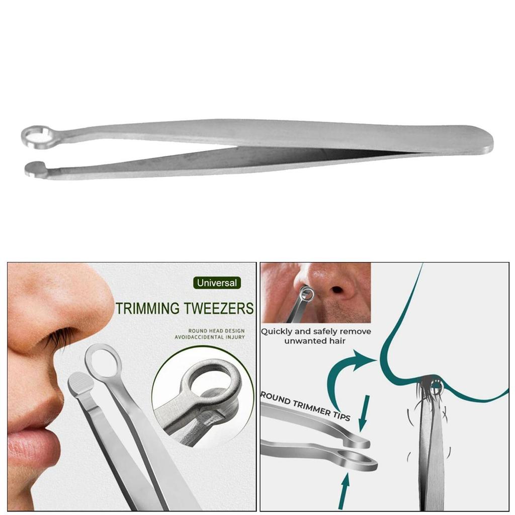 Stainless Steel Nose Hair Trimming Tweezers Efficient Shaving Trimmer for Nose Hair Removal