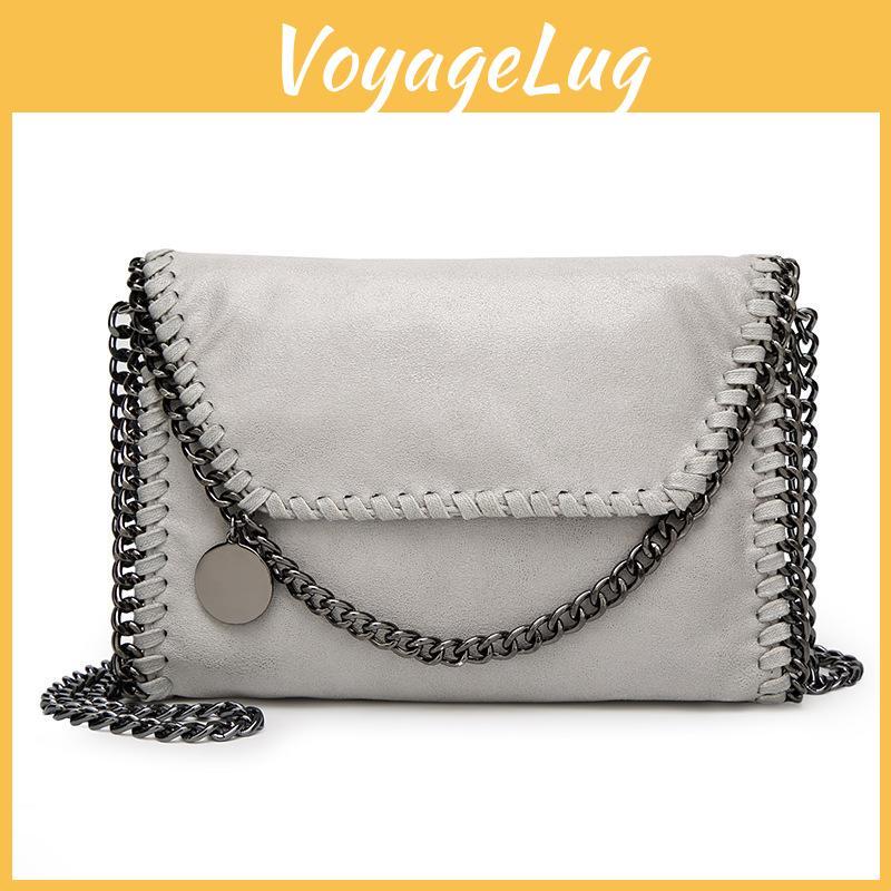 Elegant Fashion Women Message Zipper Portable Chains Soft Shoulder Handbags Totes