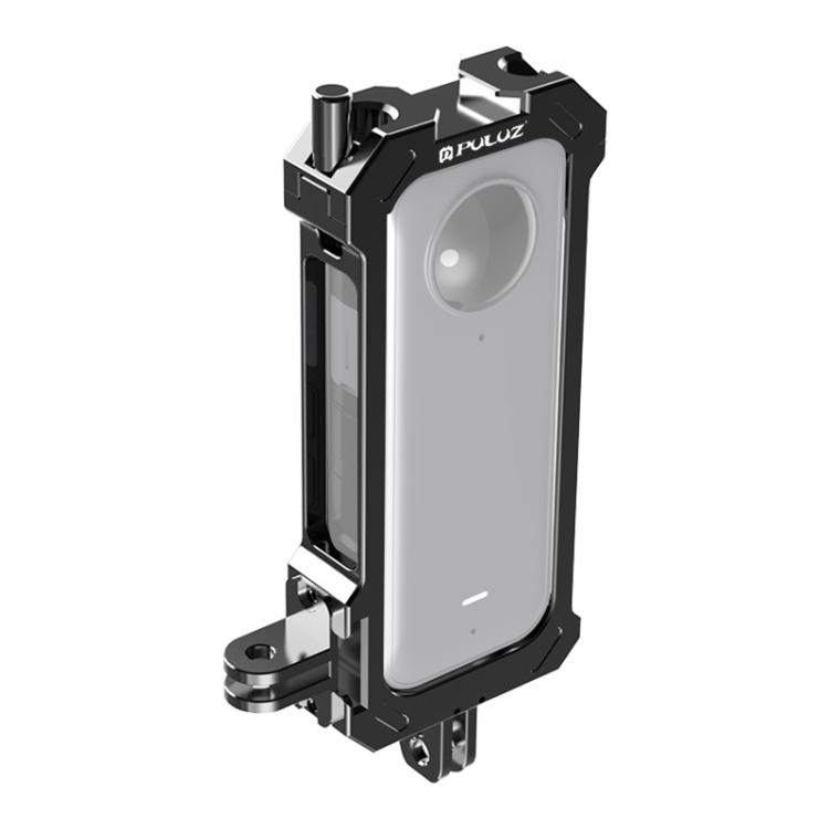 For Insta360 X3 PULUZ Metal Protective Cage Rig Housing Frame with Expand Cold Shoe Base & Tripod Adapter