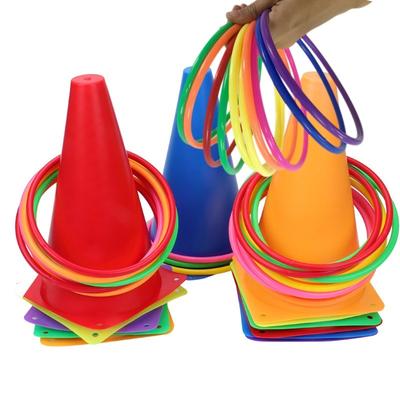Giocattolo Sportivo per Bambini Gioco di Lancio degli Anelli Lancio all'Aperto di Anelli di Plastica Competizione Interattiva Genitore-Figlio Allenamento Sensoriale