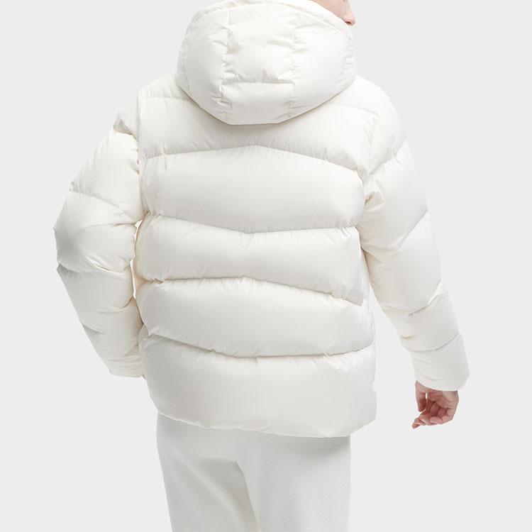 Fila Heritage Series Solid Color Hooded Casual Down Jacket Women Outerwear Light-Beige F11W348916F-IV