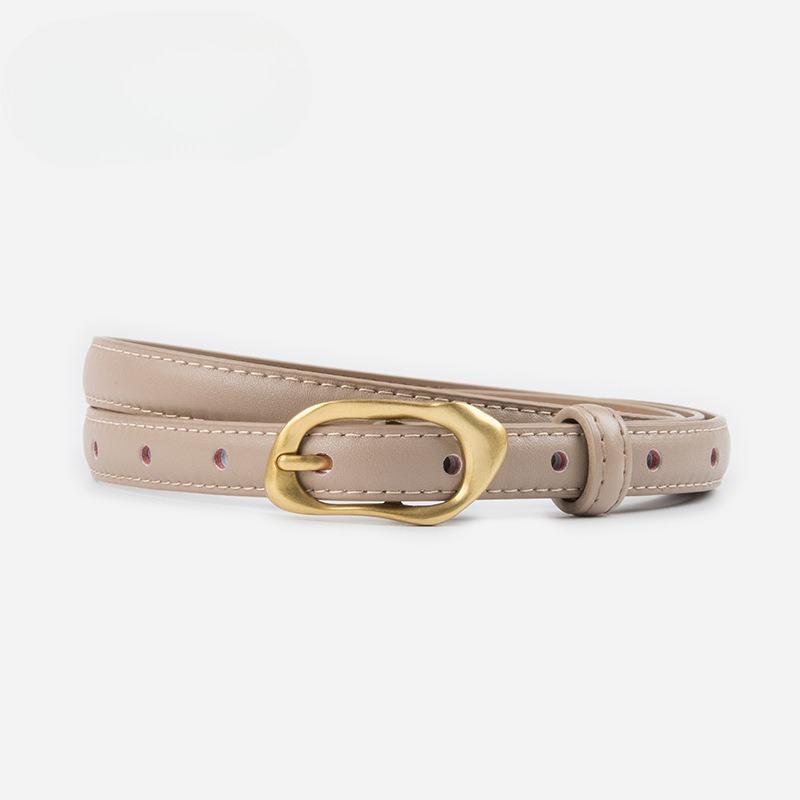 Genuine Leather Women's Thin Belt Cowhide Jeans Skirt Casual Pants Belt Belt Wide Waist Seal