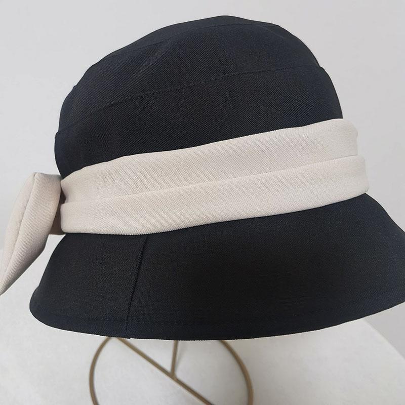 Women's Elegant Color-Block Bucket Hat for Spring and Autumn