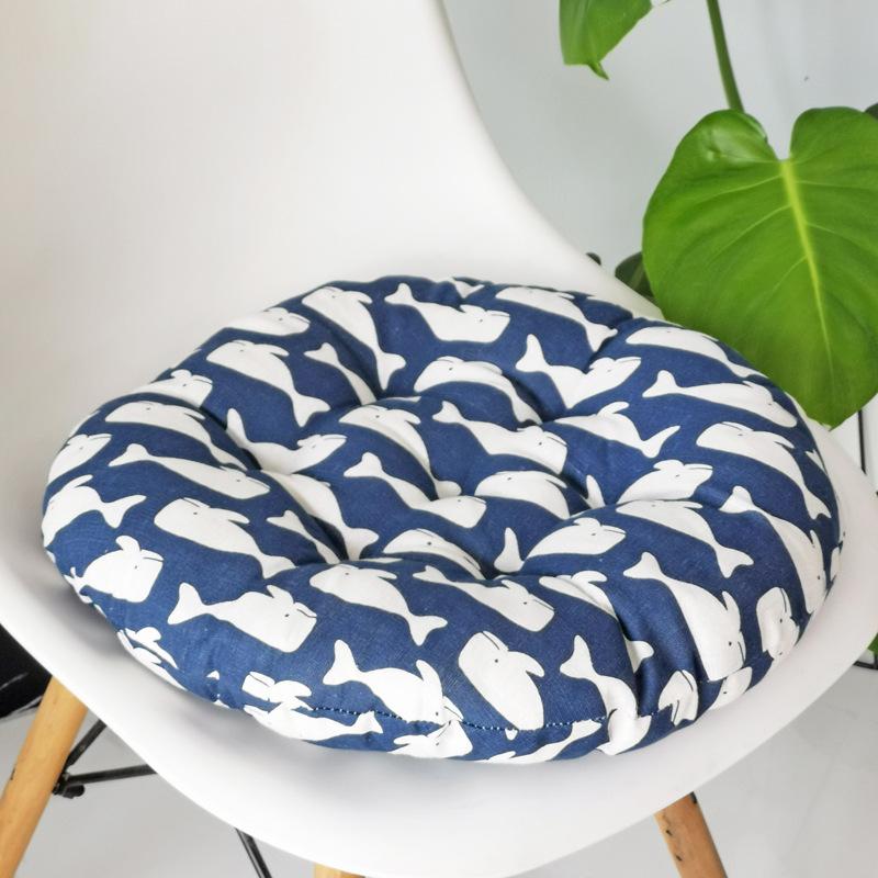 Coarse Cloth Round Style Cotton and Linen Style Seat Cushion Home Circular Cushion Japanese Style Futon Cushion Decoration