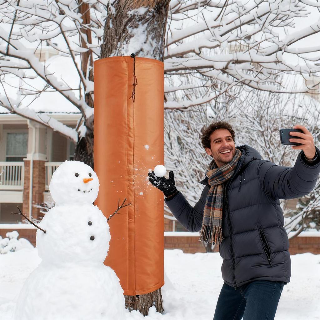 Palm Tree Frost Protection Cover with Drawstring Trunk Winter Cold Weather Shield for Garden Orchard Backyard Landscaping Park