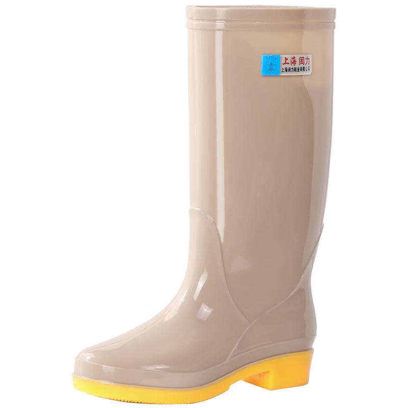 2025 New Women's Water Shoes Outdoor Plastic Wear-resistant High Tube Kitchen Work Rain Shoes Women