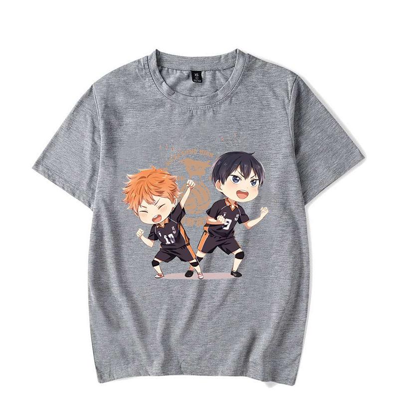 Hot Hinata Shoyo Tobio Kageyama Cartoon Print Short Sleeve T Shirts Women Casual Shirts Summer Women's Men's Crew Neck T-shirt