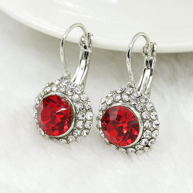 Fashion Moon River Ear Buckle Temperament Round Joker Earrings Trend Female Accessories