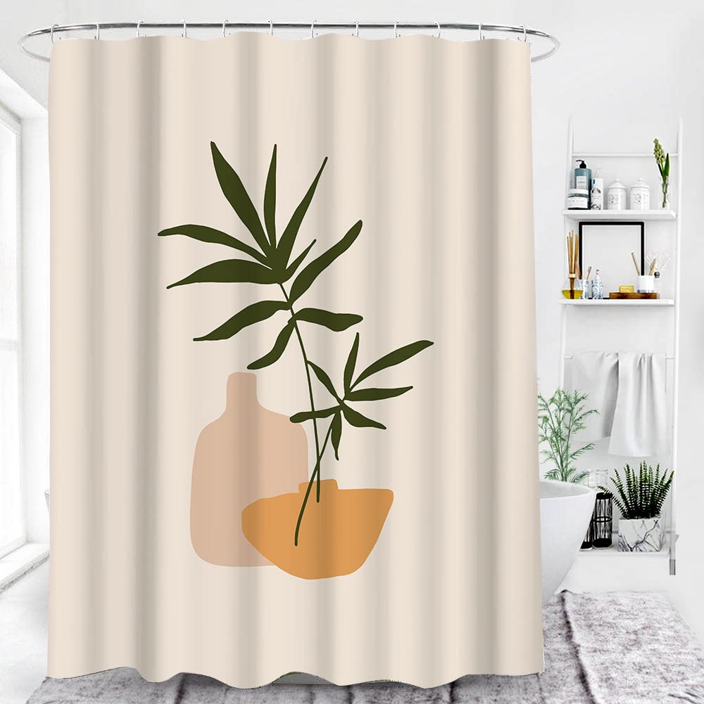 Nordic Wind Abstract Art Shower Curtain Waterproof Polyester Fabric Bath Curtain Morandi Color Block Curtains For Bathroom Decor