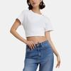 Levis Solid Color Loose Fit Round Neck Short Sleeve T-Shirt Women Tops White 0018G-0001