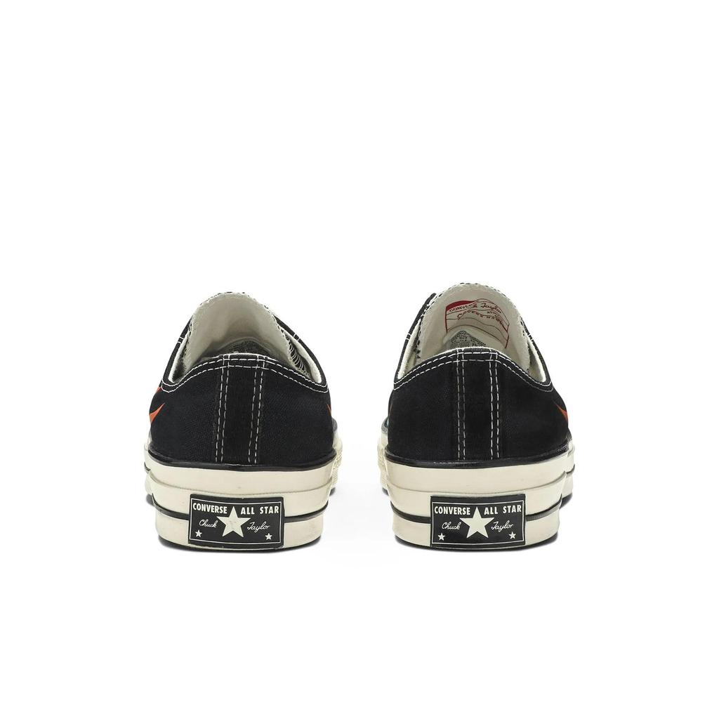 Converse Chuck 70 Low 'Archive Print - Flames' (Unisex) Black / Turf Orange / Egret Canvas Shoes 164407C