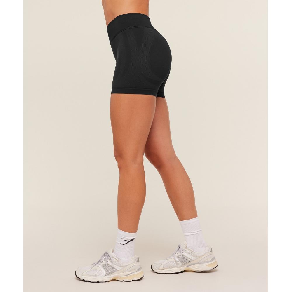Gymshark Weekend Seamless Shorts Gs Black Gs Asphalt Grey B6b3m Bcyl