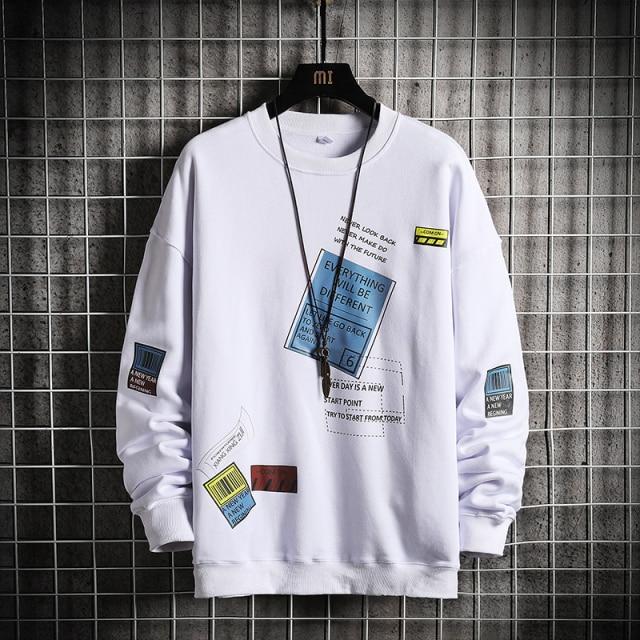 Sudadera con capucha otoño primavera Sudadera Hombre Negro Blanco Hip Hop  Punk Pullover Ropa de calle Ropa de moda casual Plus OVERSize 5XL comprar a  buen precio — entrega gratuita, reseñas reales
