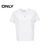 ONLY Women's Contrast Trim Round Neck Short Sleeve T-Shirt