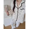 Women's Spring & Autumn Long Sleeve Pajama Set - High-End Style, Wearable Outside, Celebrity Fashion