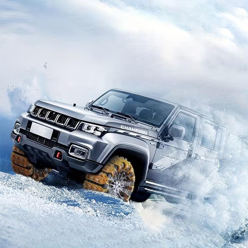 Universal Car Snow Chains for Winter Non Damaging Tire Traction Easy Install Anti Slip Chains Fit Sedan SUV Minivan