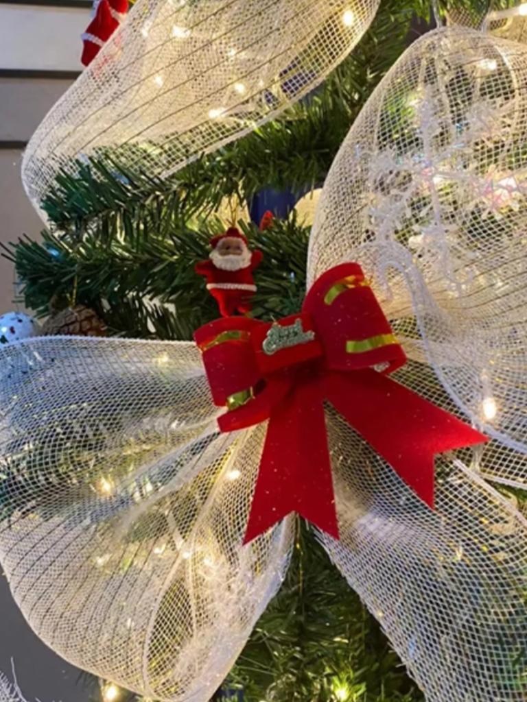 1PC Christmas Tree decoration gold PP yarn with Christmas decoration pendant Metal net/Christmas ribbon/gift wrapping ribbon