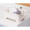 Pearl Metal Dish Drainer Basket with Draining Tray, Made in Japan, Plastic, Blanc Kitchen, HB-3664, White, Approx. 24cm W x 36.5cm D x 15cm H (excludi