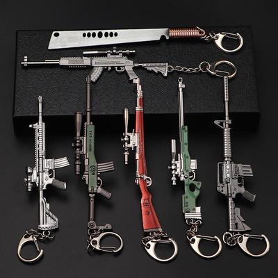PUBG Peace Elite M416 lydinio modelis ir 98K žaislinis raktų pakabukas